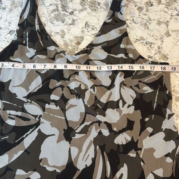 Chicos Camo Floral Cardigan Sweater & tank shell top shirt Set Sz M - Picture 10 of 11